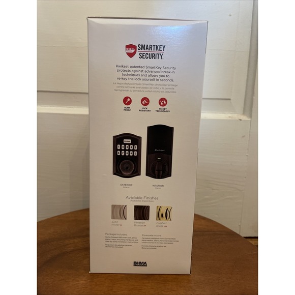 Kwikset Home Connect 620 SmartKey Keypad Zwave Smart Lock Venetian Bronze Ring - Picture 4 of 16